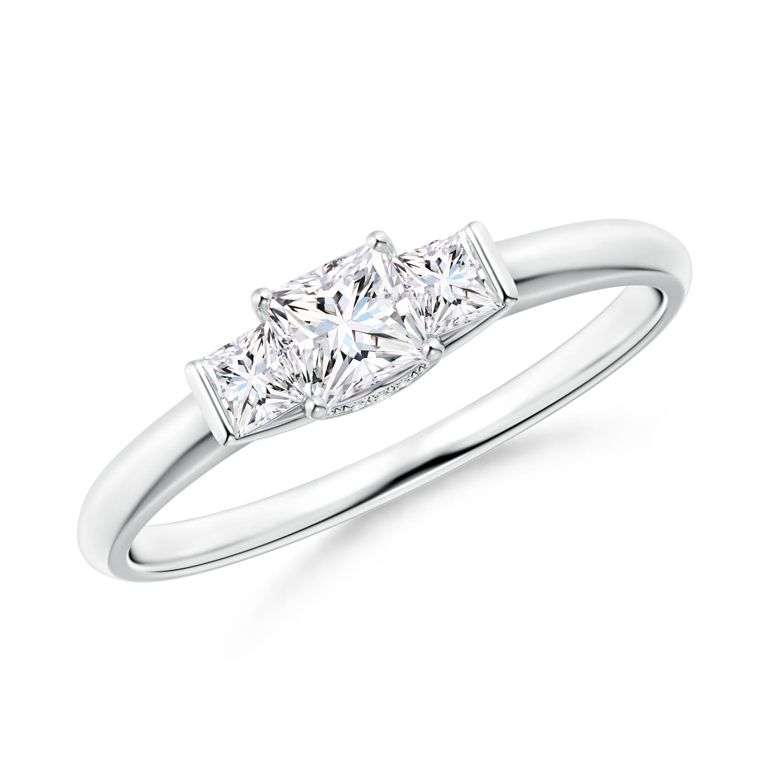 Classic Princess-Cut Diamond Engagement Ring