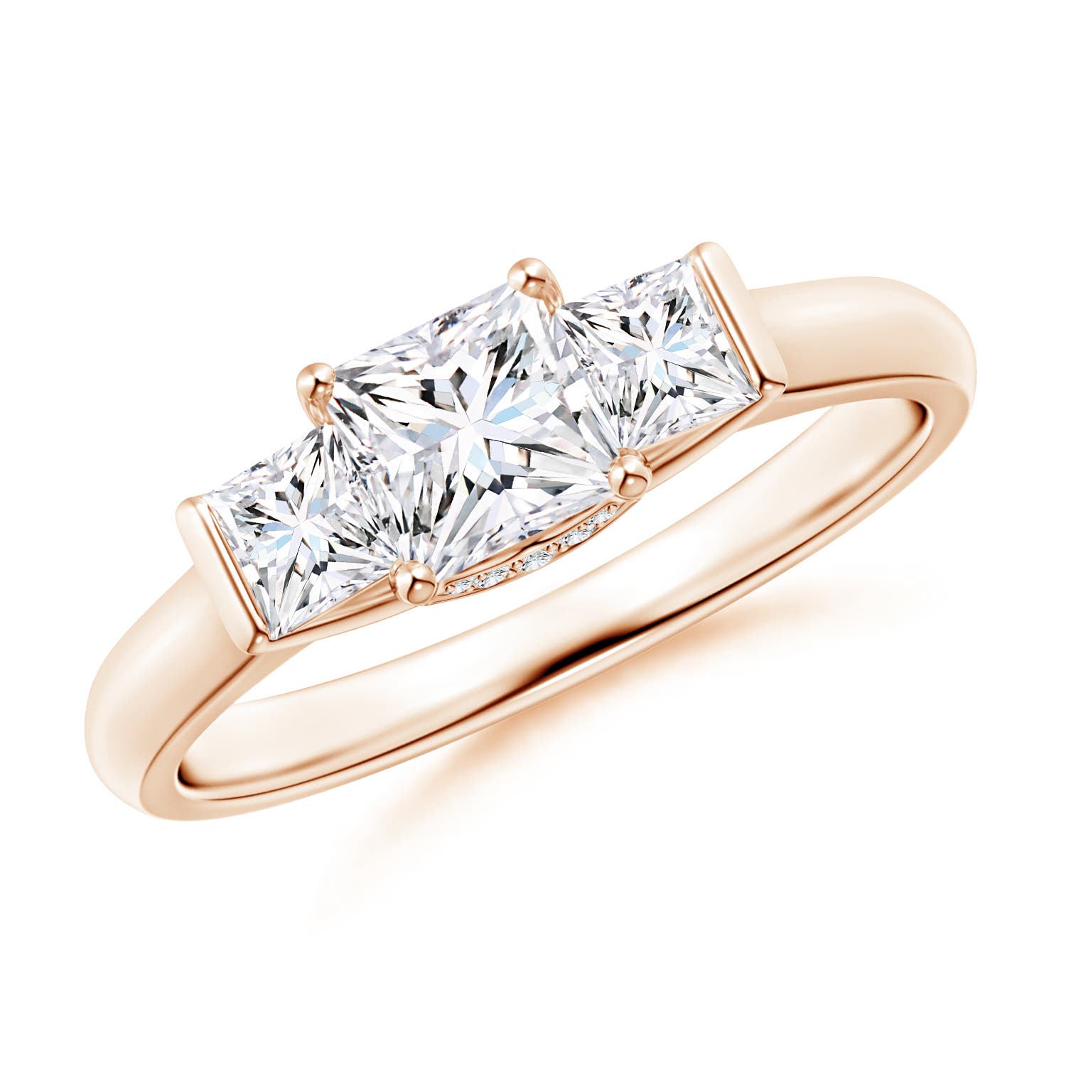 Classic Princess-Cut Diamond Engagement Ring