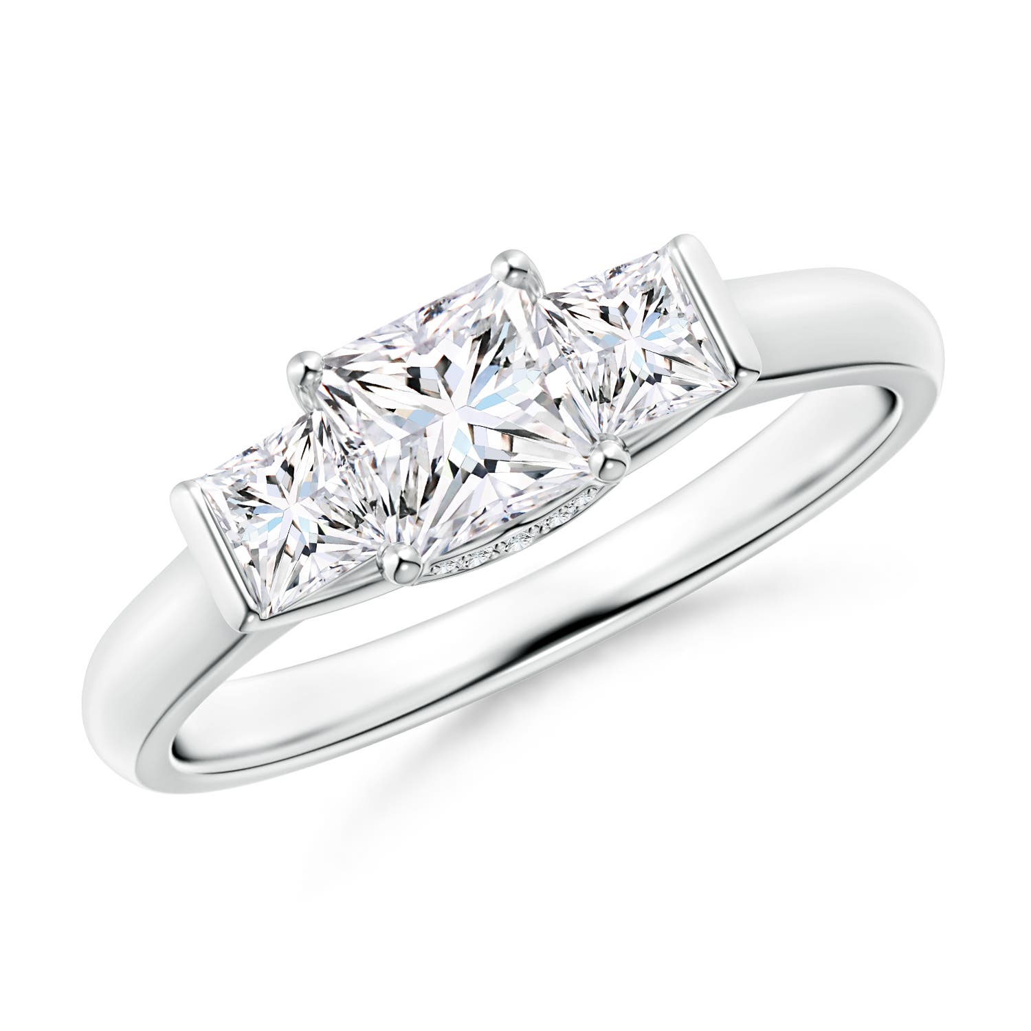 Classic Princess-Cut Diamond Engagement Ring