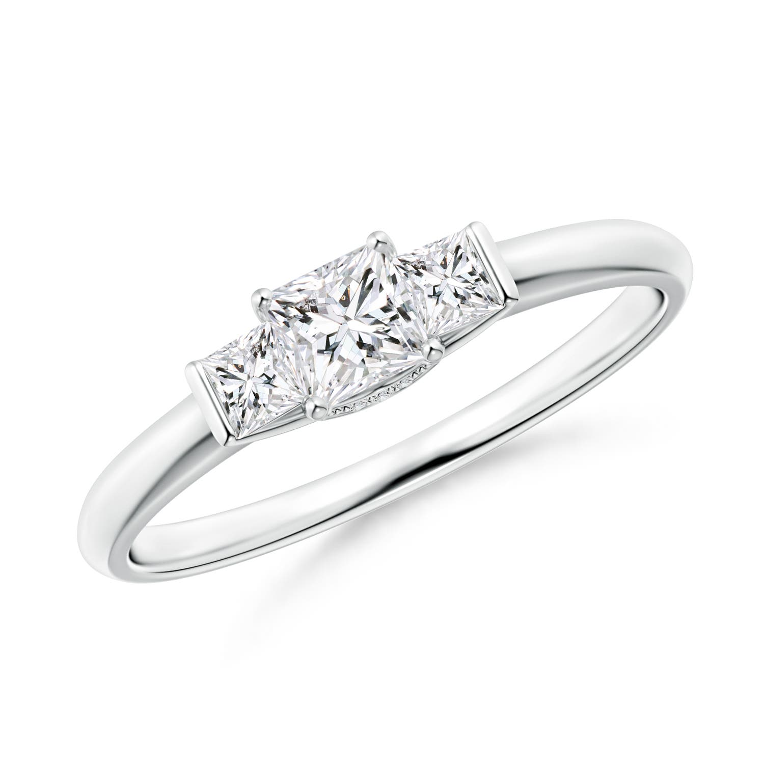 Classic Princess-Cut Diamond Engagement Ring