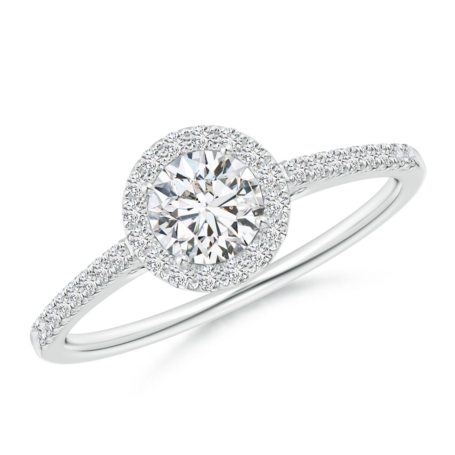 Classic Diamond Halo Engagement Ring Angara