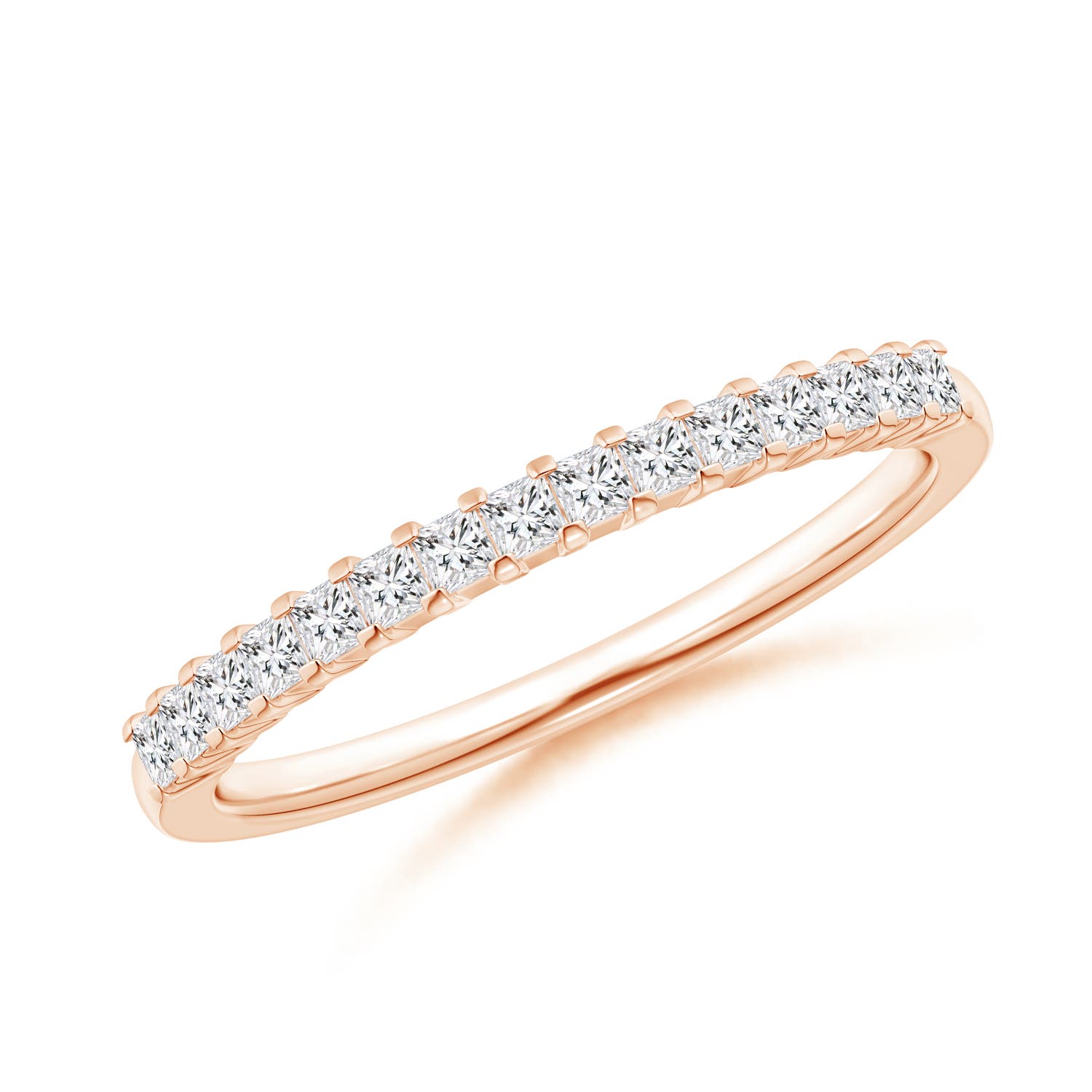 Princess Diamond Semi Eternity Classic Wedding Band
