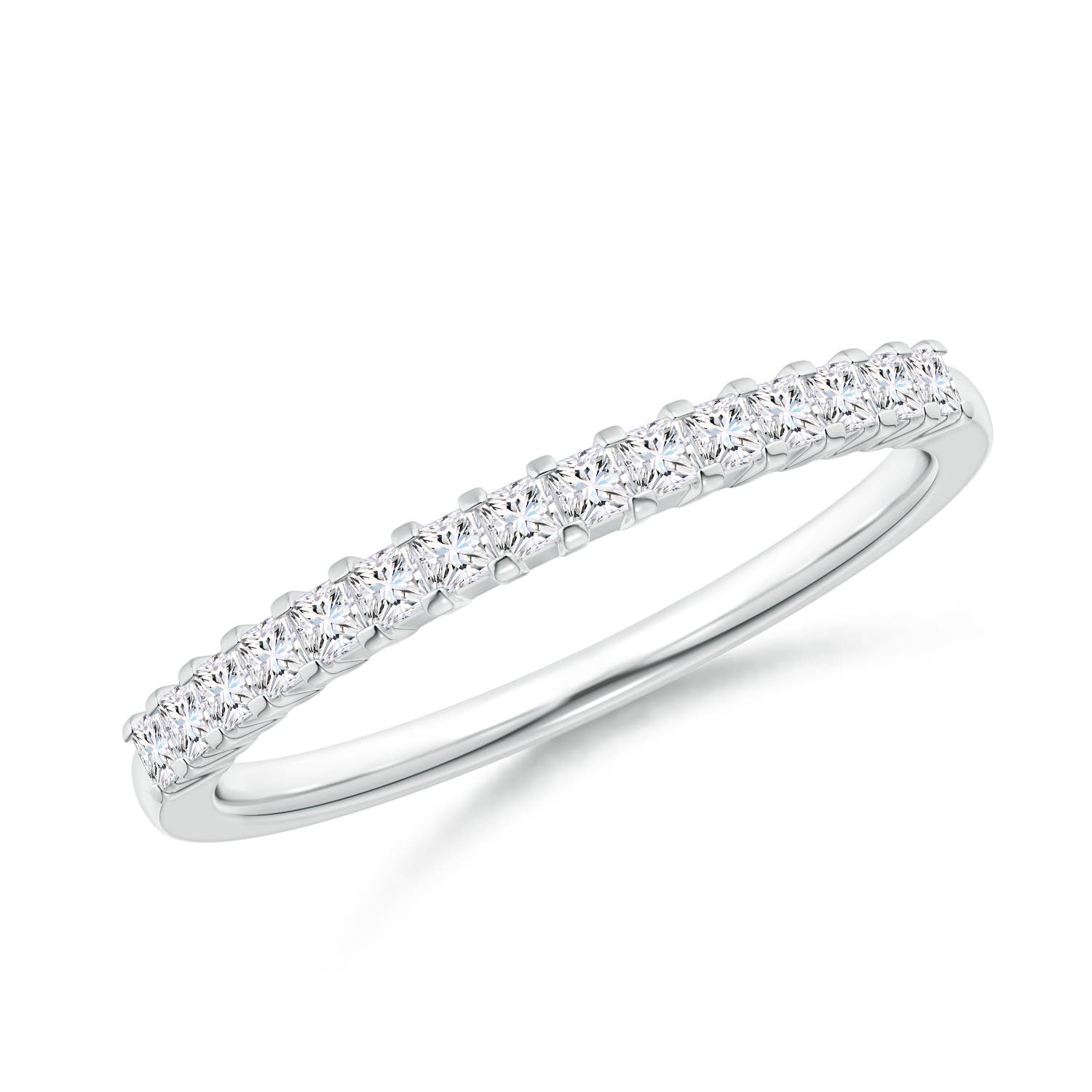 Princess Diamond Semi Eternity Classic Wedding Band