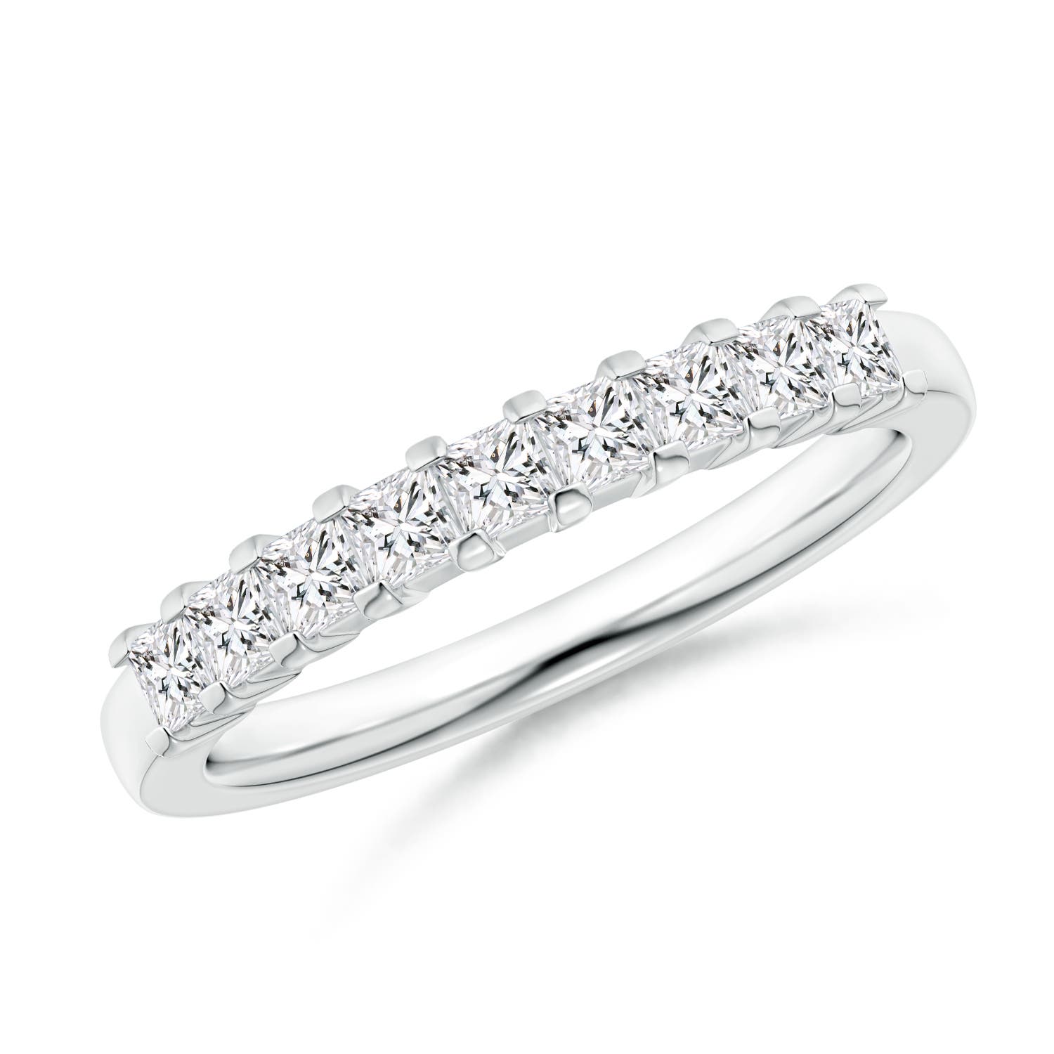 Princess Diamond Semi Eternity Classic Wedding Band