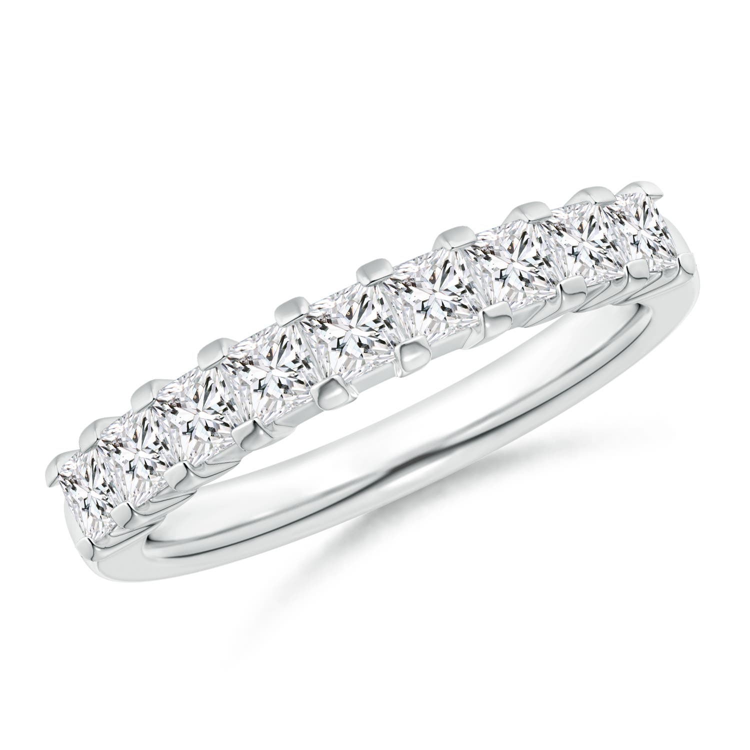 Princess Diamond Semi Eternity Classic Wedding Band