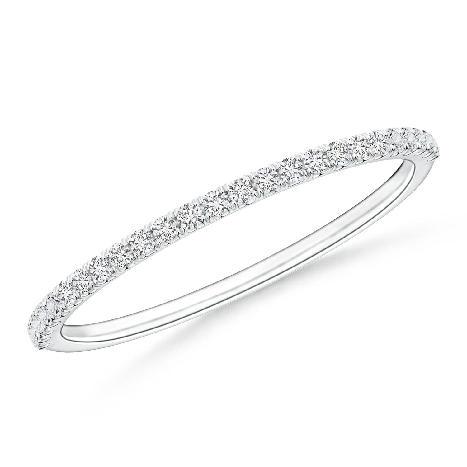 Classic Split Prong Diamond Half Eternity Wedding Band Angara