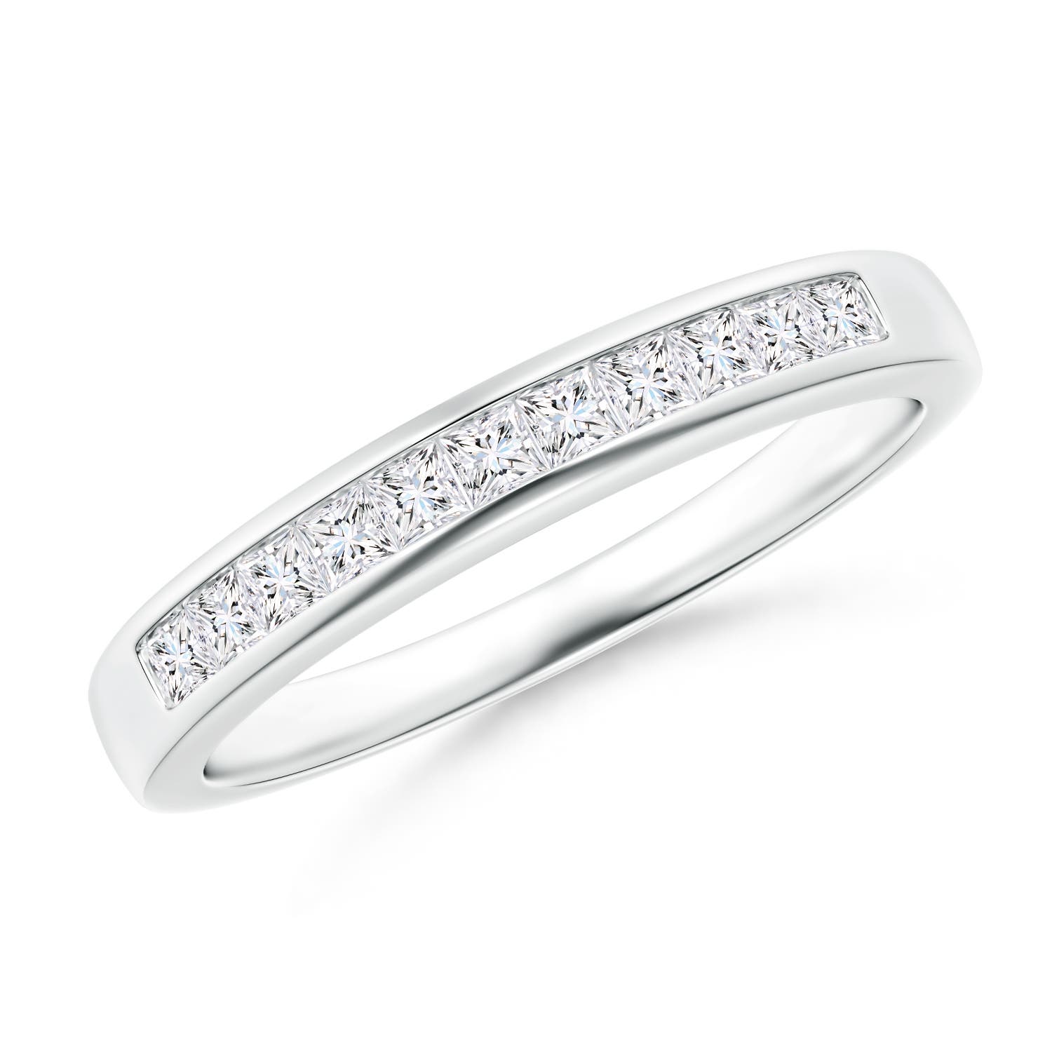 Eleven Stone Channel-Set Princess Diamond Wedding Band