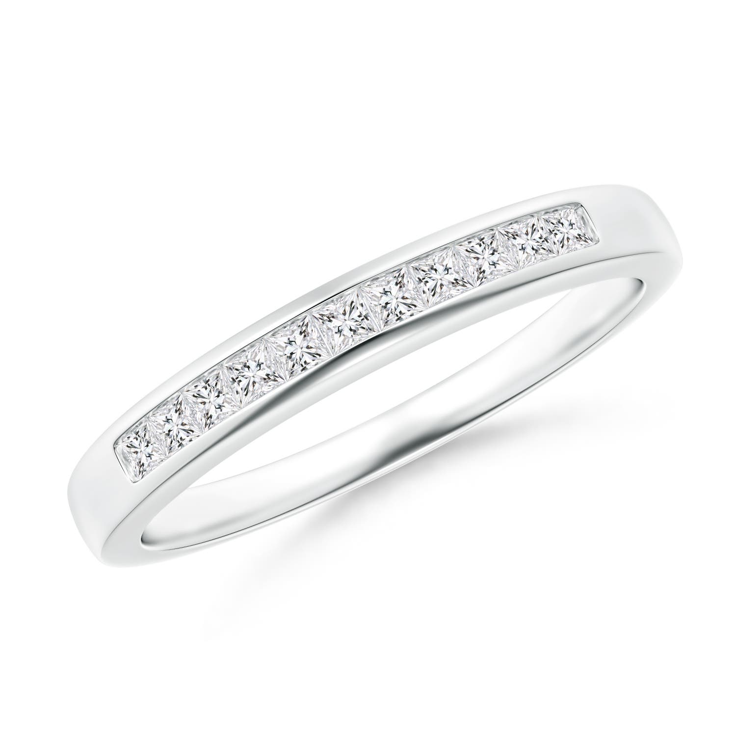 Eleven Stone Channel-Set Princess Diamond Wedding Band