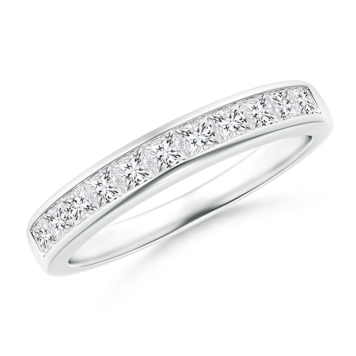 Eleven Stone Channel-Set Princess Diamond Wedding Band