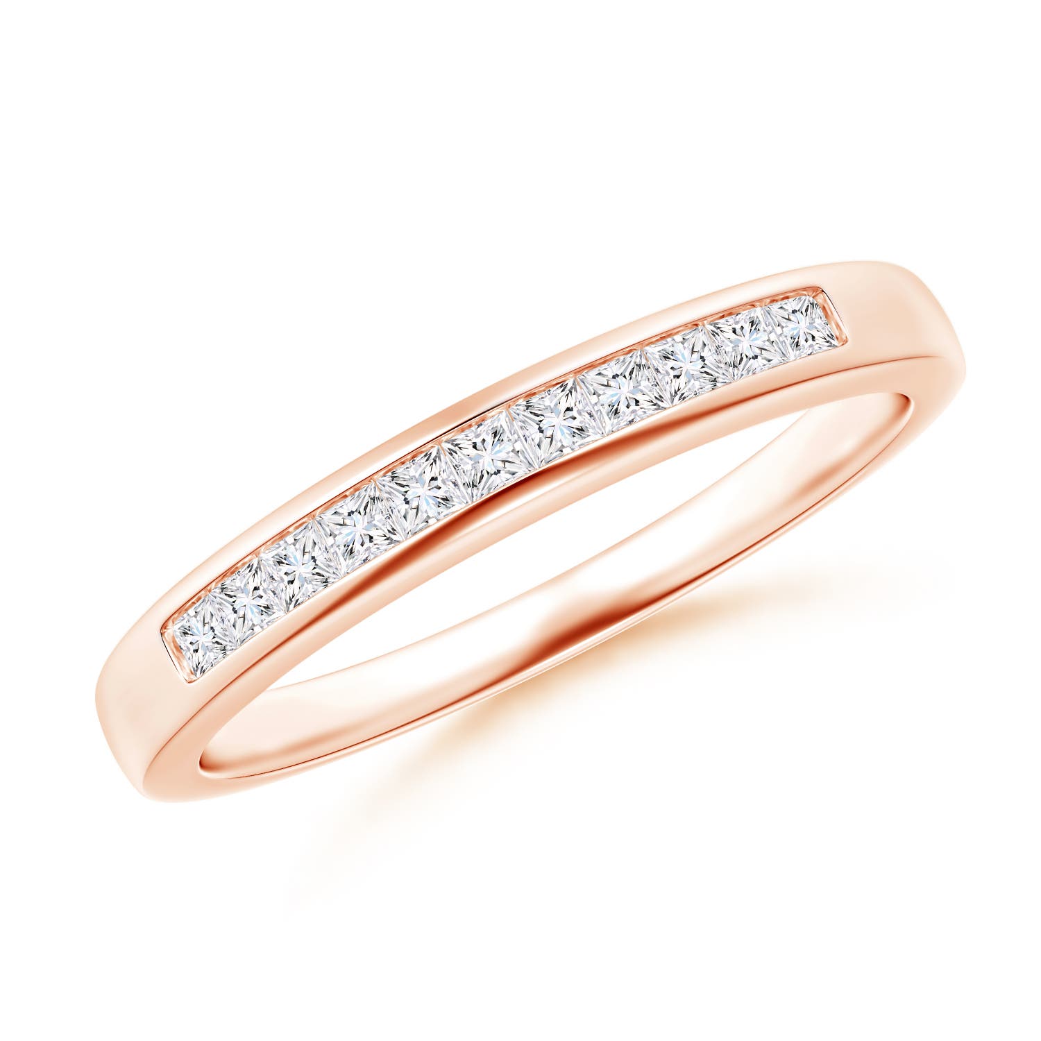 Eleven Stone Channel-Set Princess Diamond Wedding Band