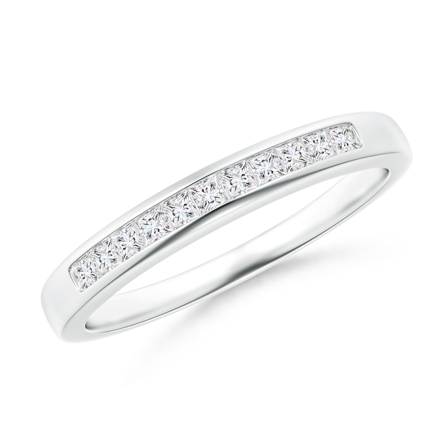 Eleven Stone Channel-Set Princess Diamond Wedding Band