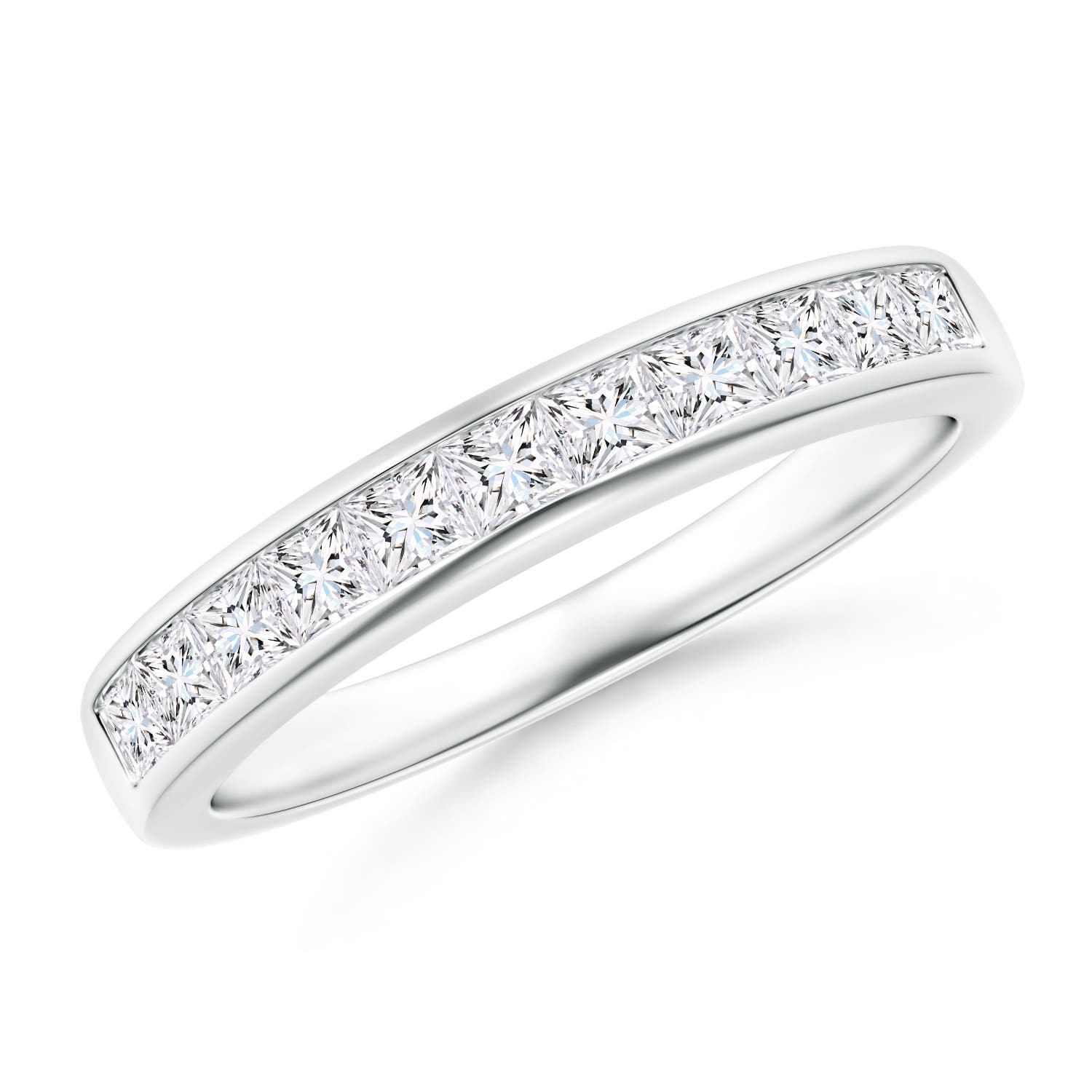 Eleven Stone Channel-Set Princess Diamond Wedding Band