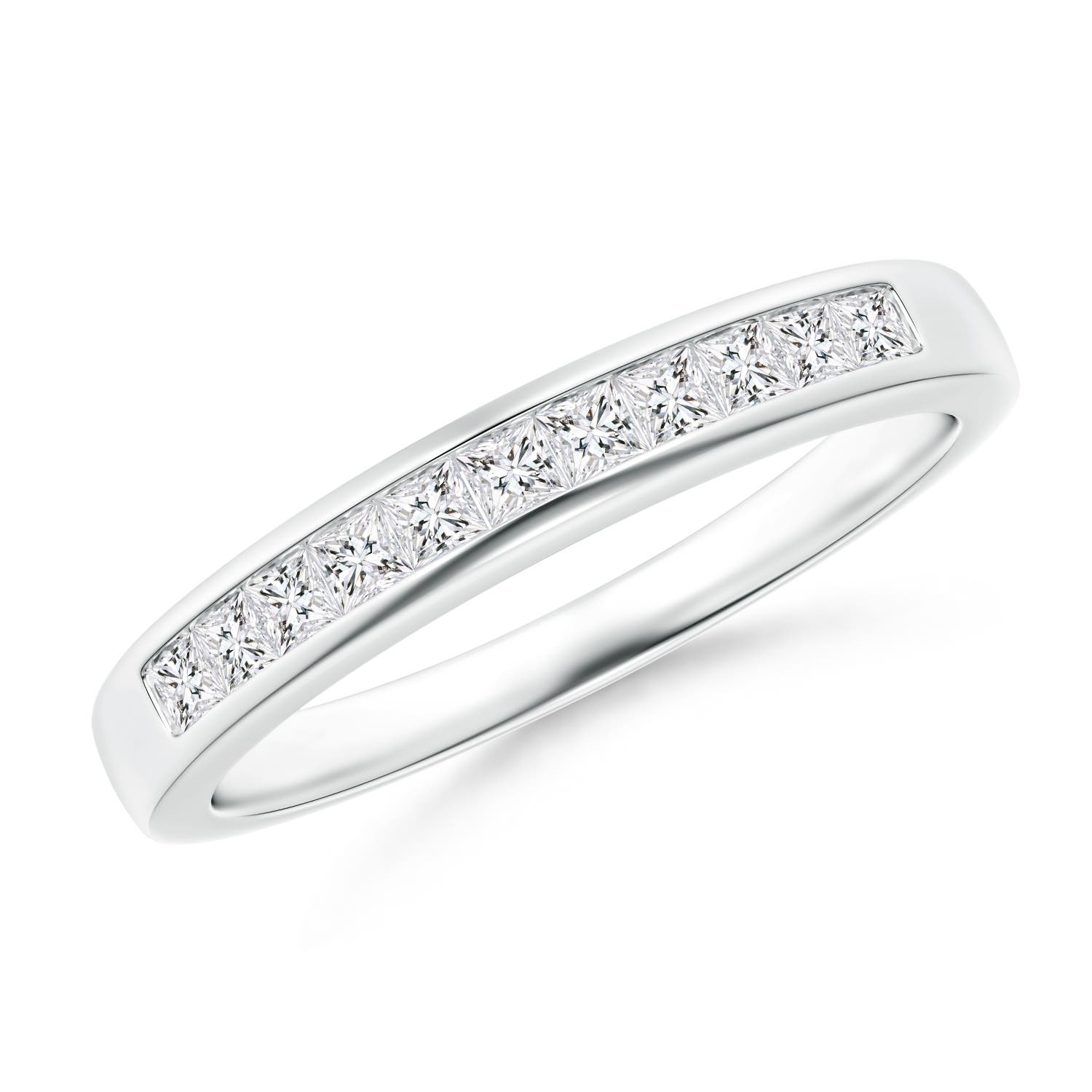 Eleven Stone Channel-Set Princess Diamond Wedding Band