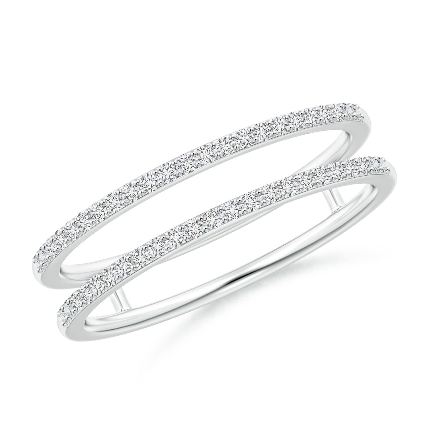 Prong-Set Diamond Double Ring