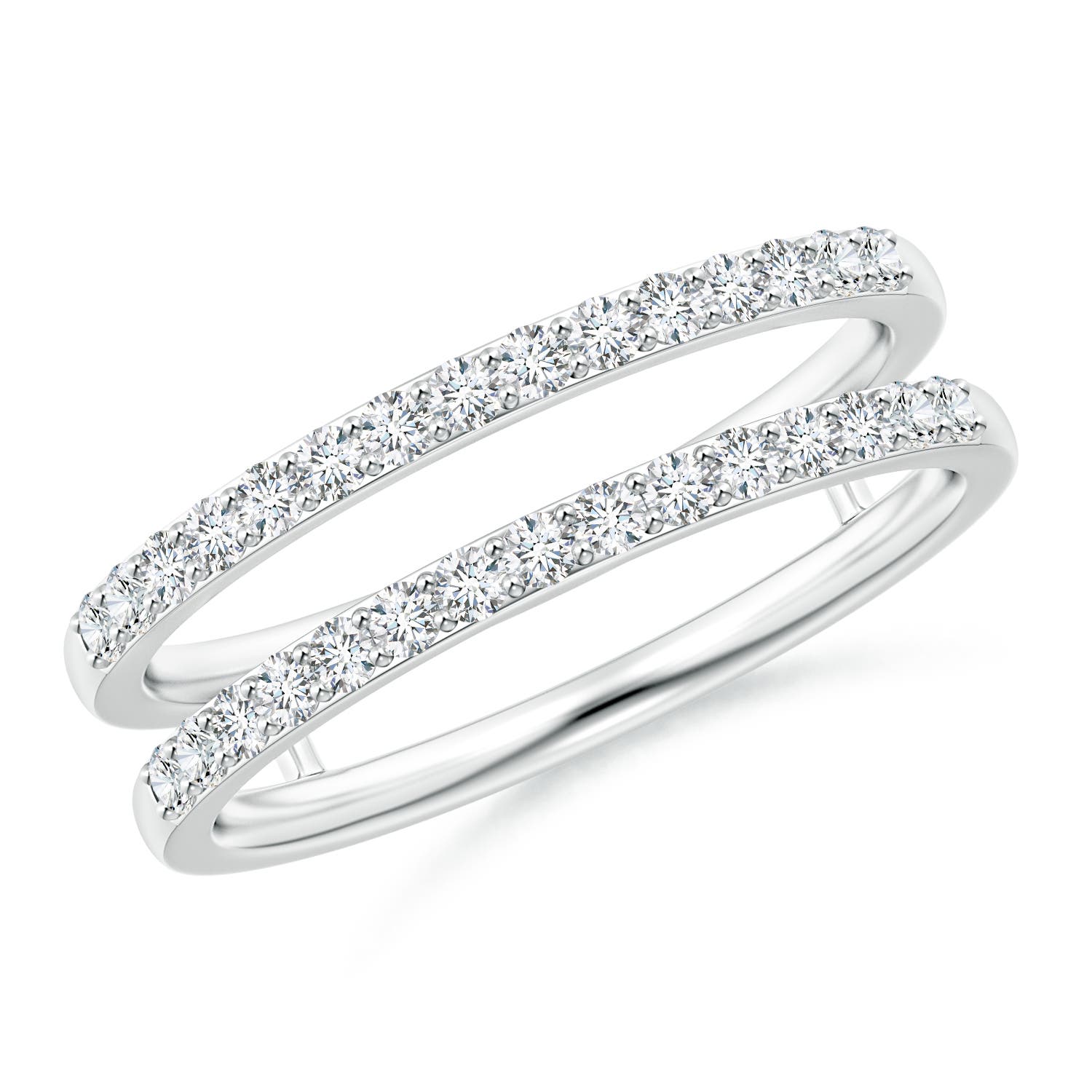 Prong-Set Diamond Double Ring