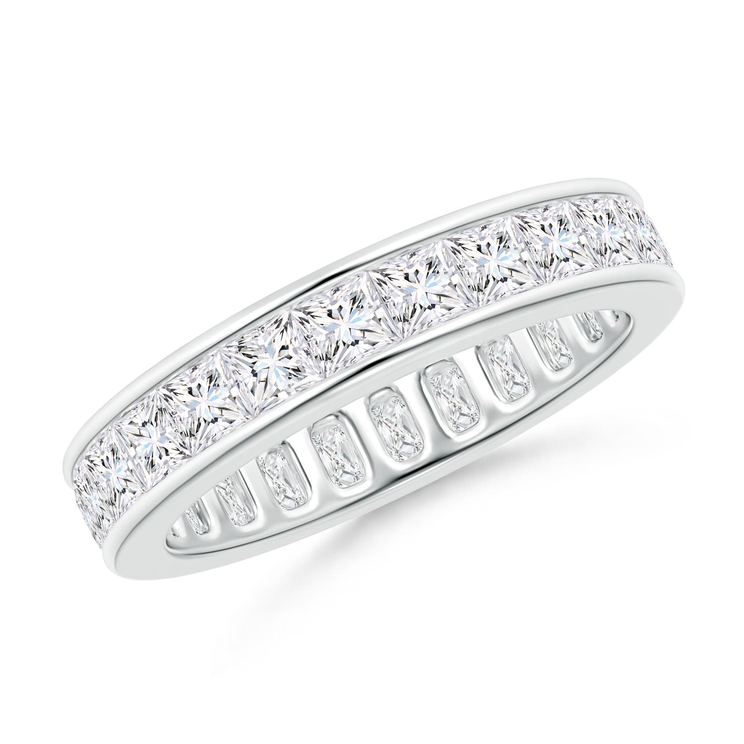 Channel Set Princess-Cut Diamond Eternity Band