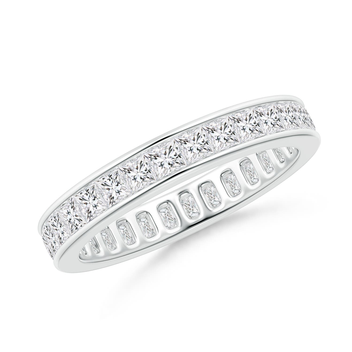 Channel Set Princess-Cut Diamond Eternity Band