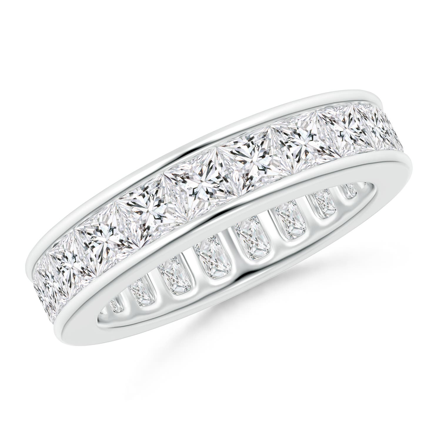 Channel Set Princess-Cut Diamond Eternity Band