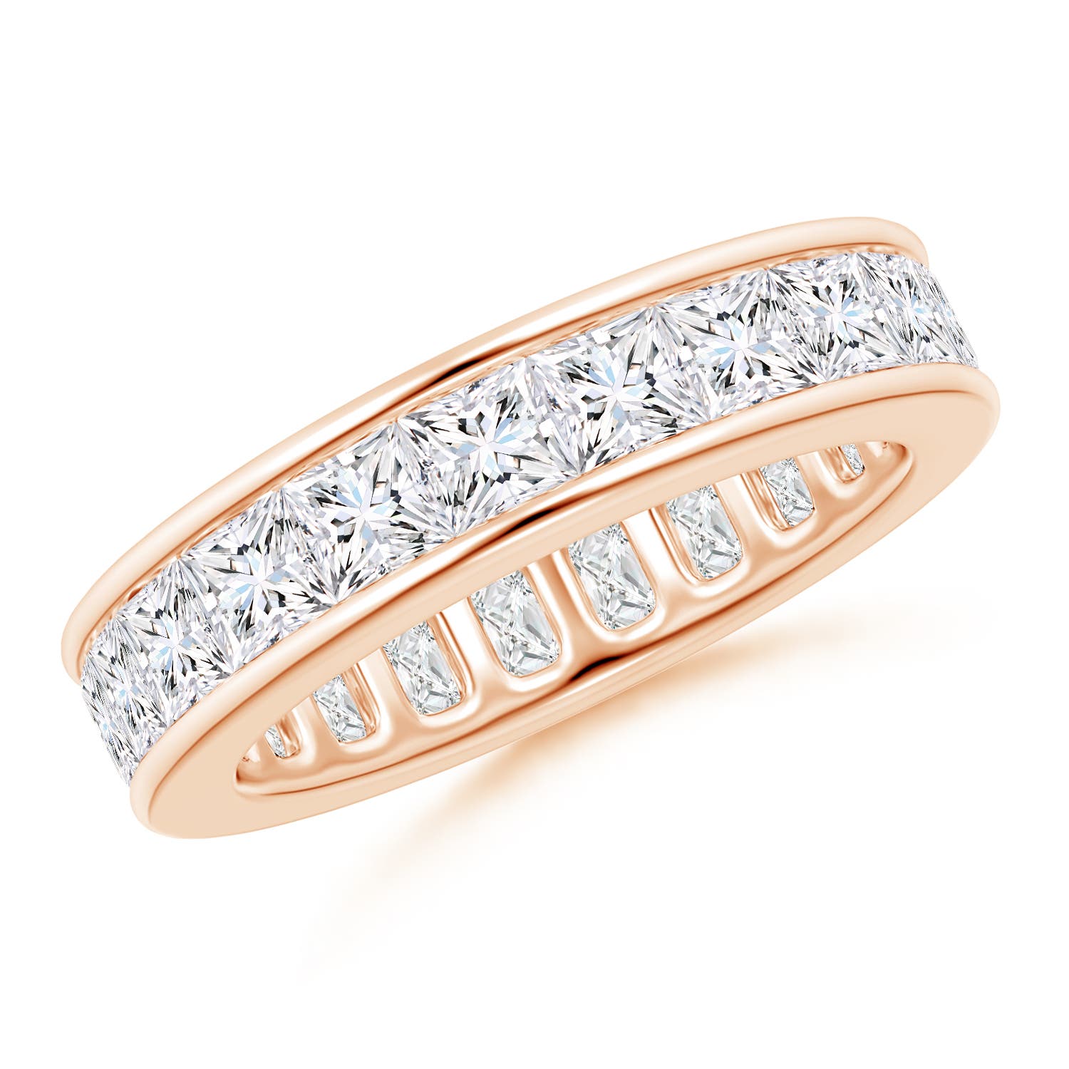Channel Set Princess-Cut Diamond Eternity Band