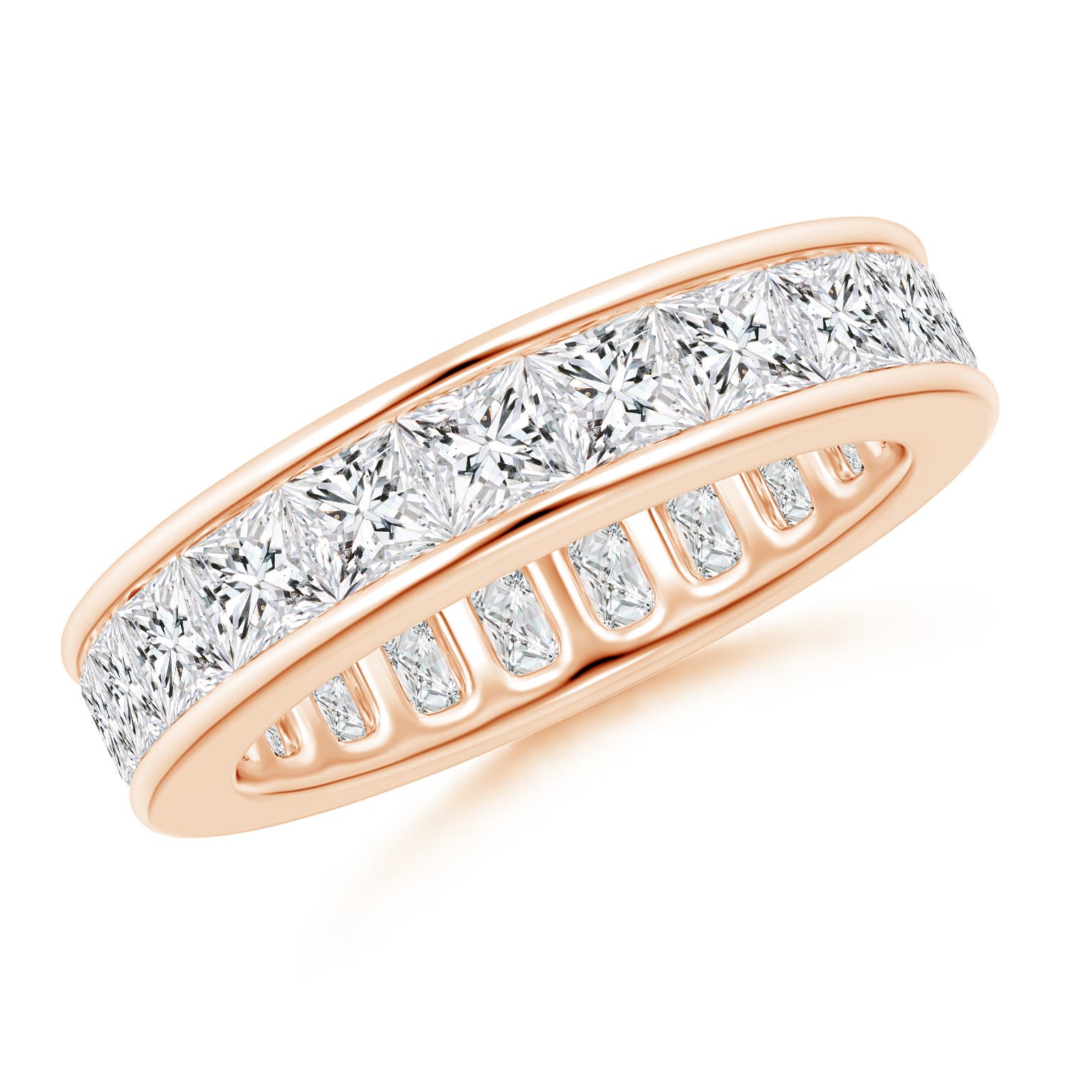 Channel Set Princess-Cut Diamond Eternity Band
