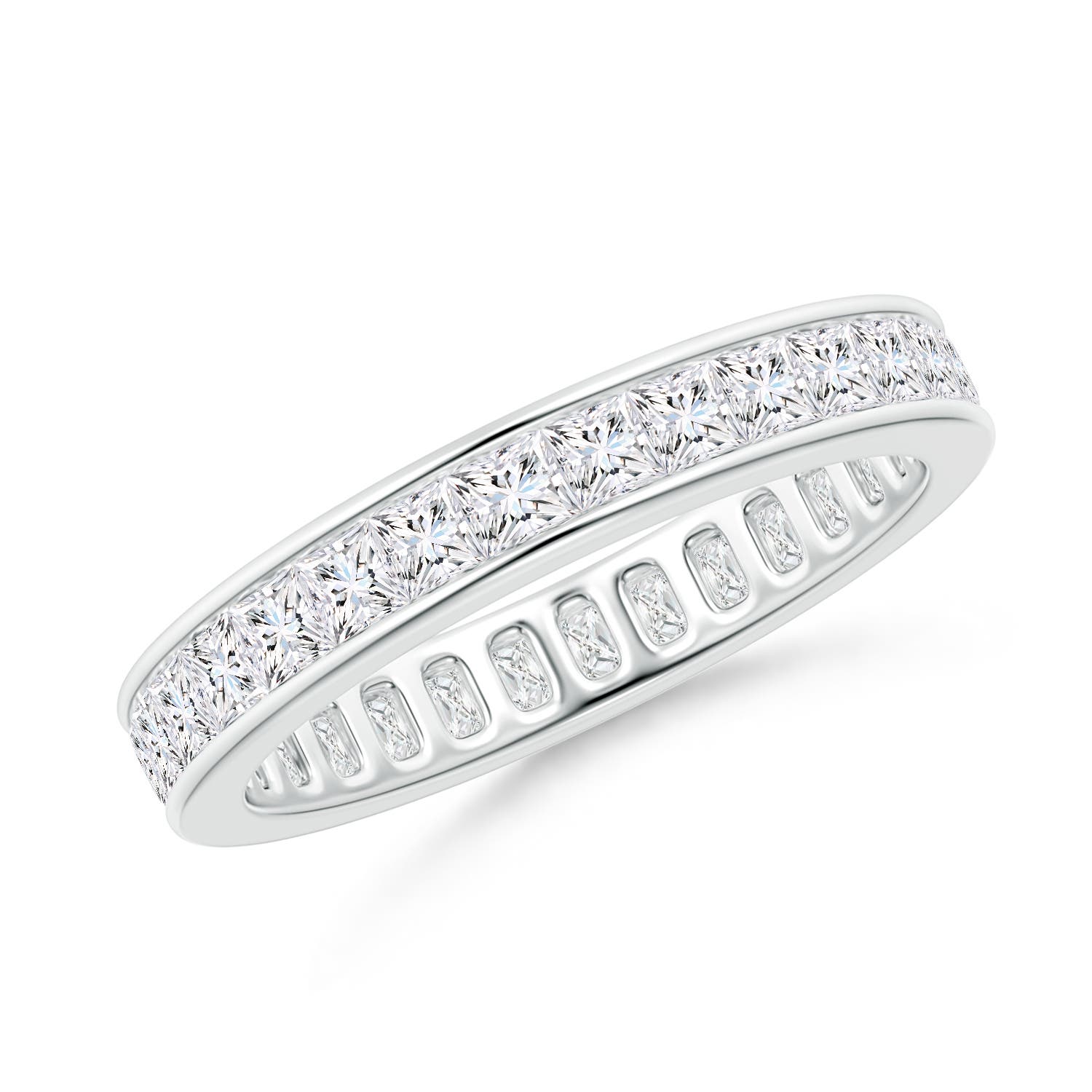 Channel Set Princess-Cut Diamond Eternity Band