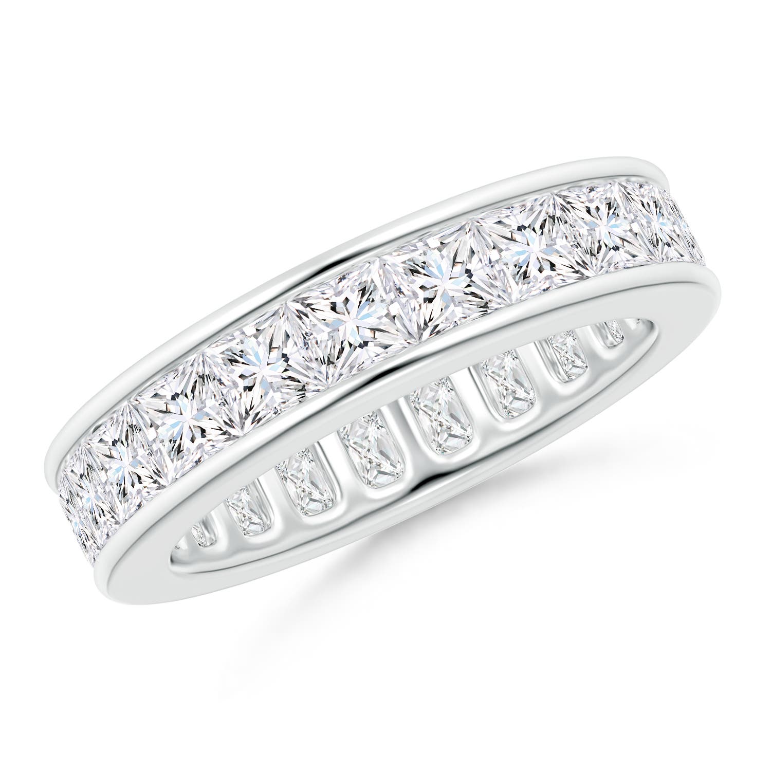 Channel Set Princess-Cut Diamond Eternity Band