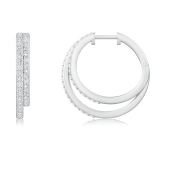 Diamond Double Hoop Earrings