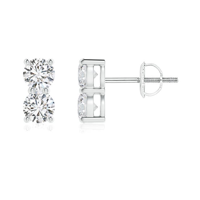 Basket Set Double Diamond Stud Earrings Angara This Item Basket Set Double Diamond Stud Earrings 1 579