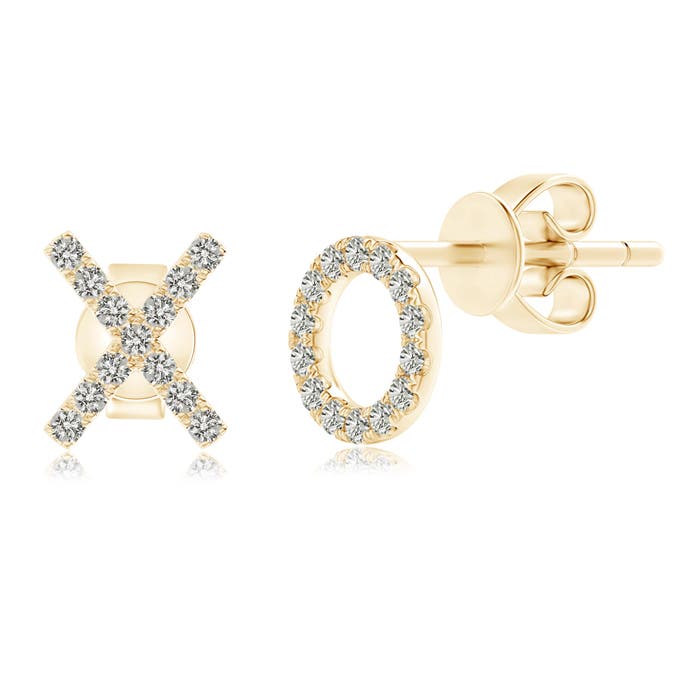Pavé Set Diamond Xo Stud Earrings