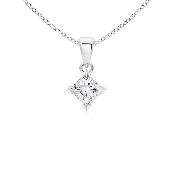 Princess-Cut Diamond Solitaire Pendant