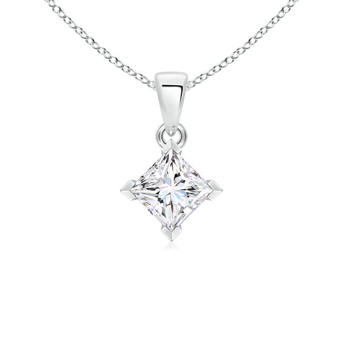 Princess-Cut Diamond Solitaire Pendant