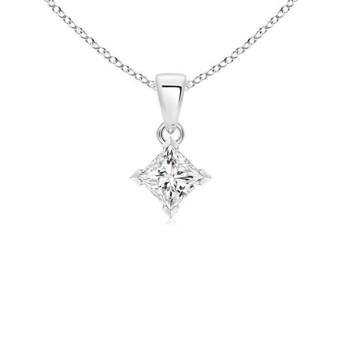 Princess-Cut Diamond Solitaire Pendant