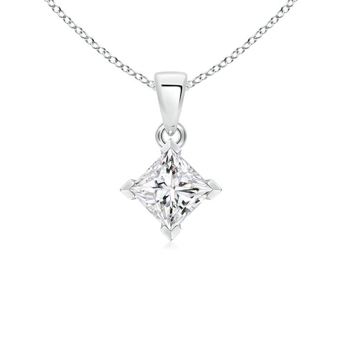 Princess-Cut Diamond Solitaire Pendant