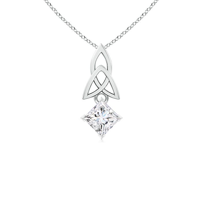 Princess-Cut Diamond Celtic Knot Pendant