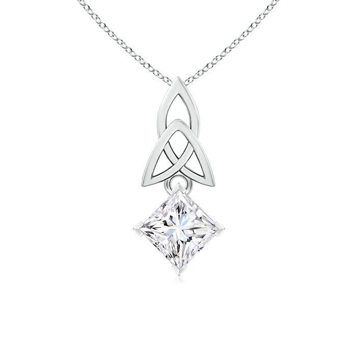 Princess-Cut Diamond Celtic Knot Pendant