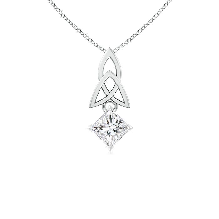 Princess-Cut Diamond Celtic Knot Pendant