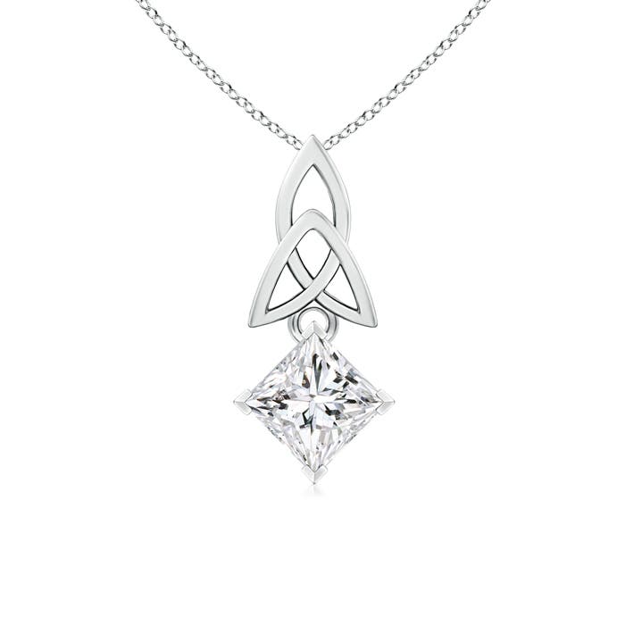 Princess-Cut Diamond Celtic Knot Pendant
