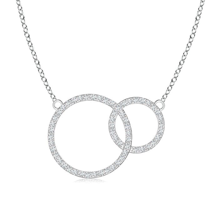 Diamond Encrusted Interlocking Circle Necklace Angara