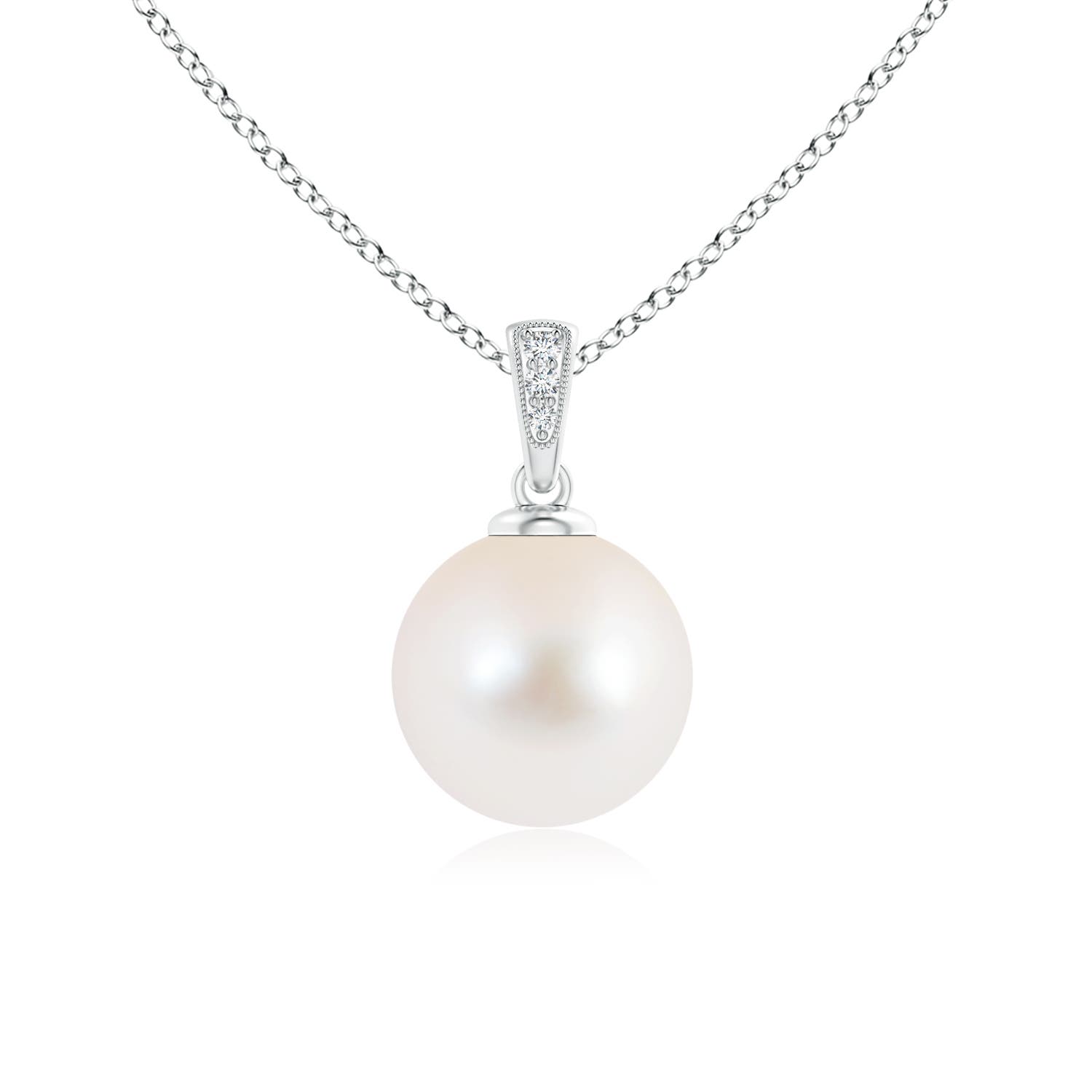 10mm Solitaire Freshwater Pearl Pendant 