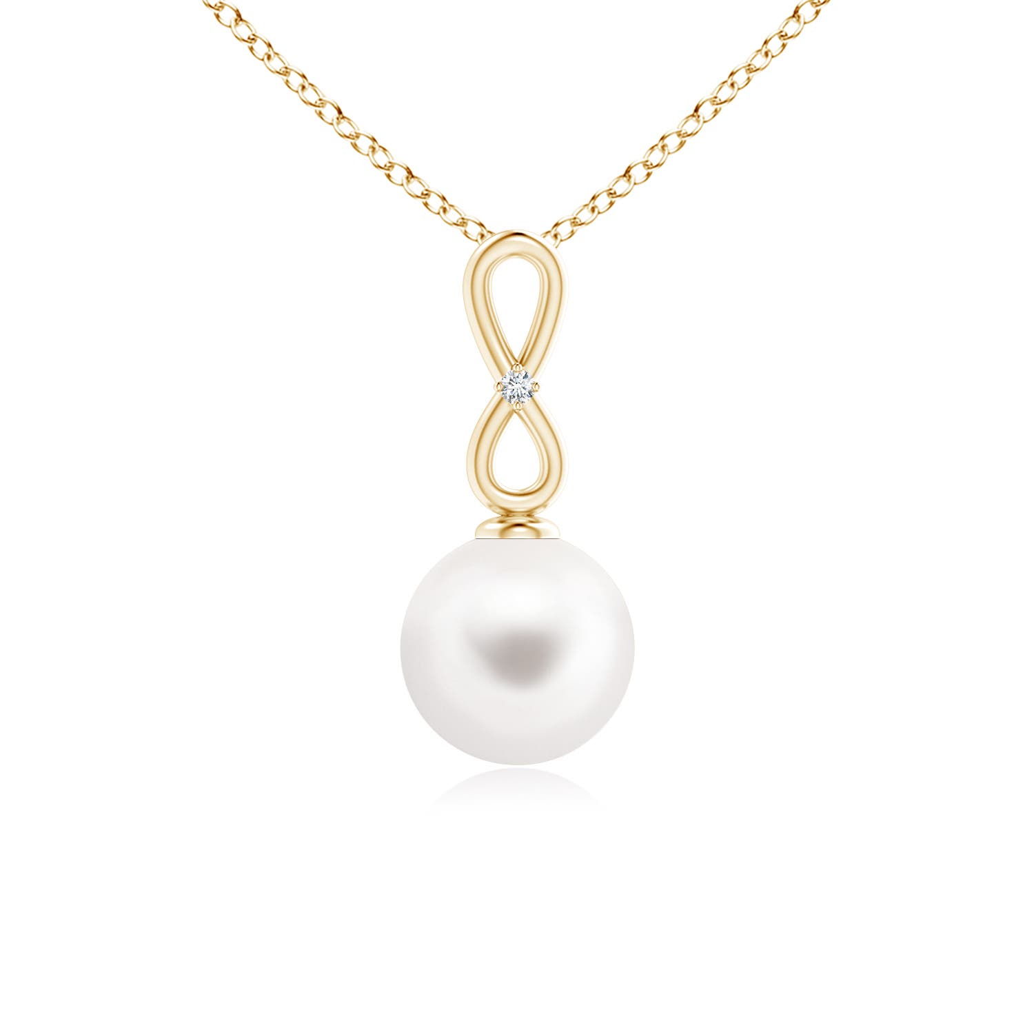 Details about 8mm Freshwater Pearl Intertwined Loop Pendant Necklace in Silver/Gold Details about 8mm Freshwater Pearl Intertwined Loop Pendant Necklace in Silver/Gold