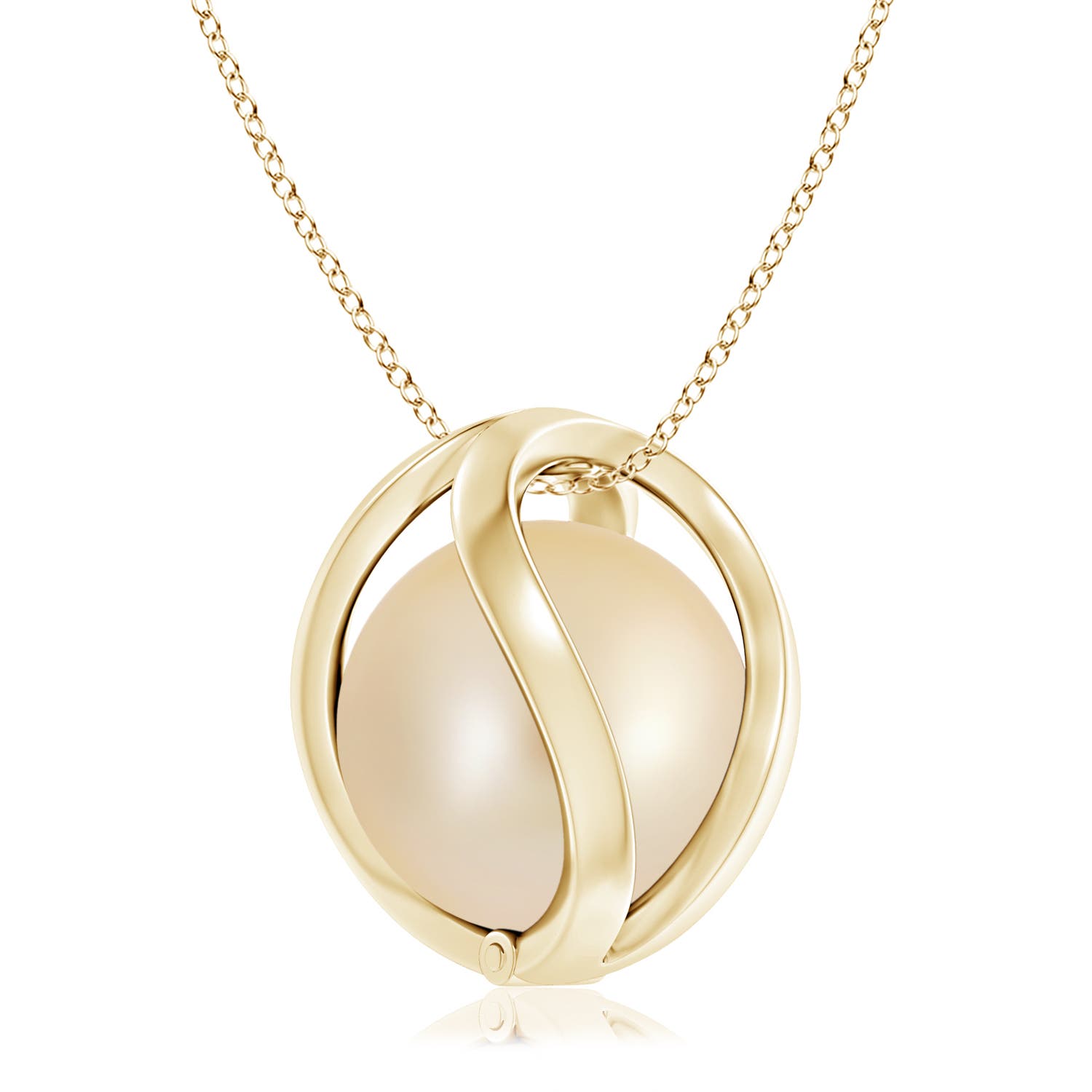10MM Golden South Sea Pearl Cage 