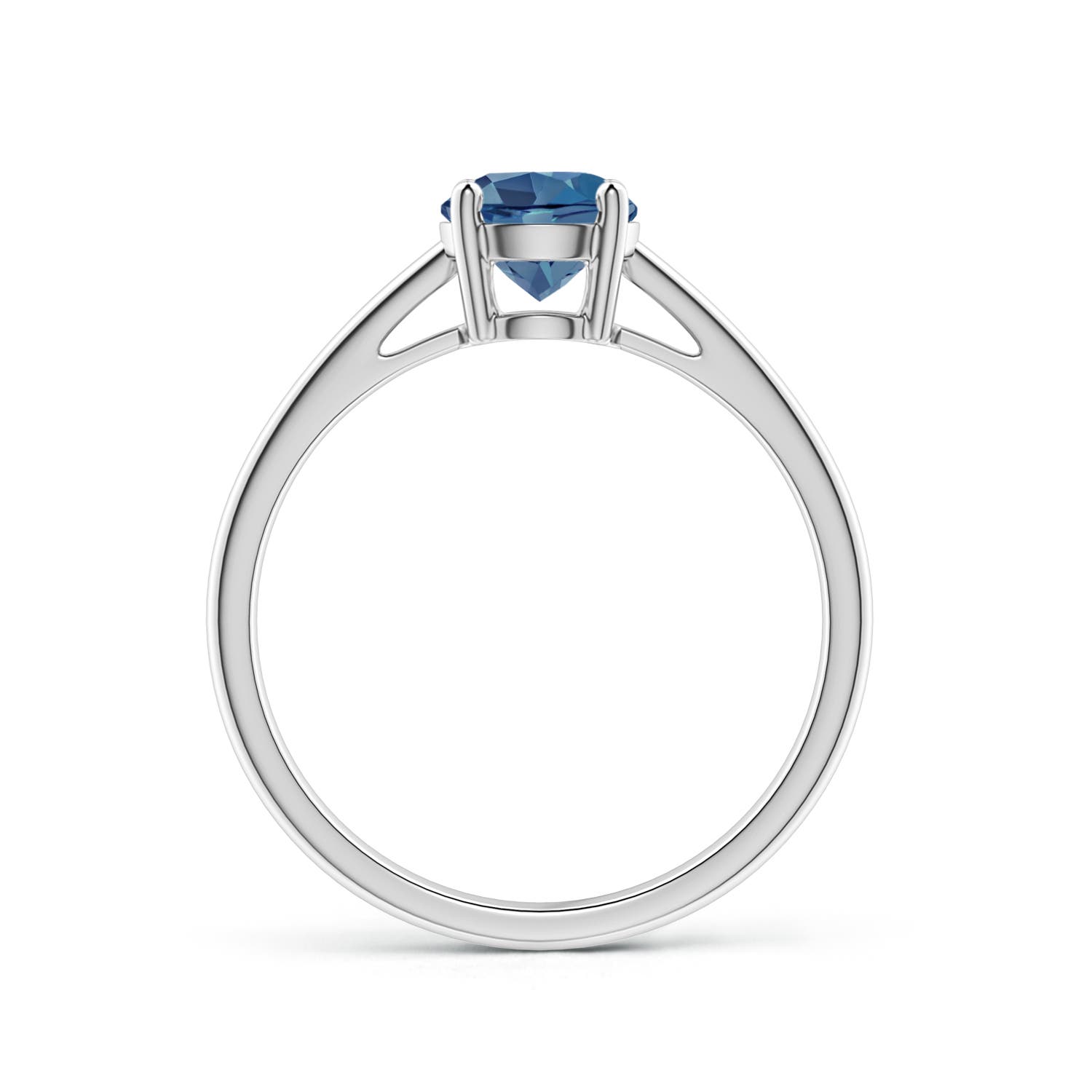 ANGARA Classic Prong-Set Round London Blue Topaz Solitaire Ring (Grade ...