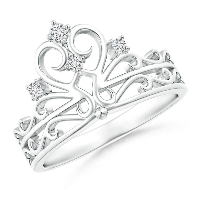 Scattered Round Diamond Princess Tiara Ring
