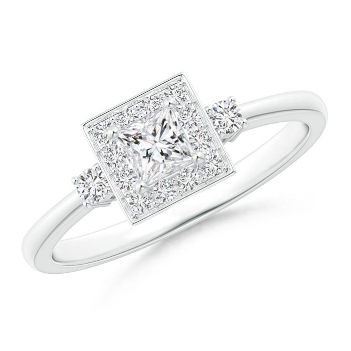 Princess-Cut Diamond Halo Promise Ring