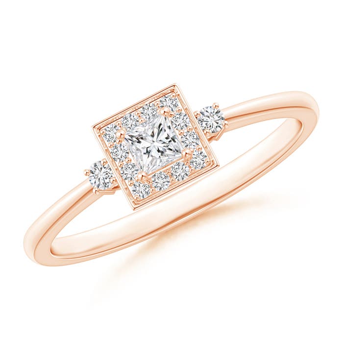Princess-Cut Diamond Halo Promise Ring