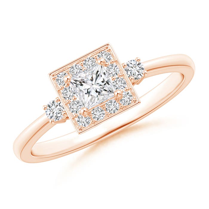 Princess-Cut Diamond Halo Promise Ring