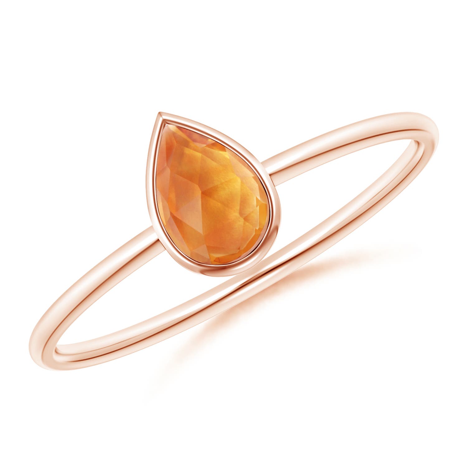 pear citrine ring