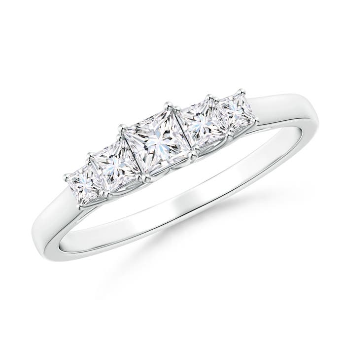 Graduated Princess-Cut Trellis Diamond Five Stone Band