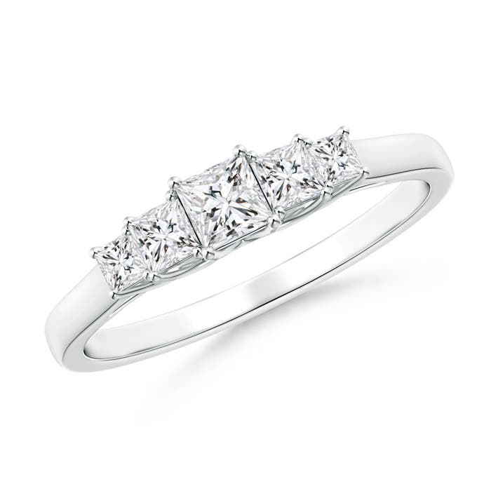 Graduated Princess-Cut Trellis Diamond Five Stone Band