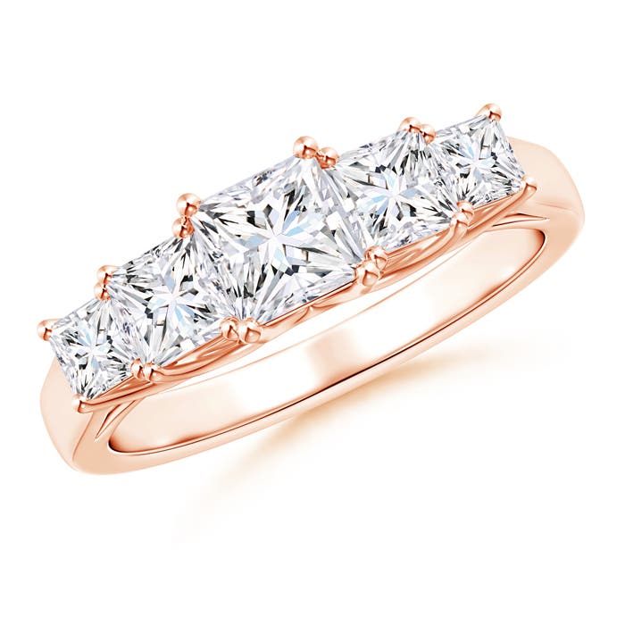 Graduated Princess-Cut Trellis Diamond Five Stone Band